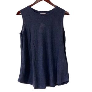 J Jill NWT Womens 100% Linen Sleeveless Top Indigo Blue Sz XS Lightweight Casual